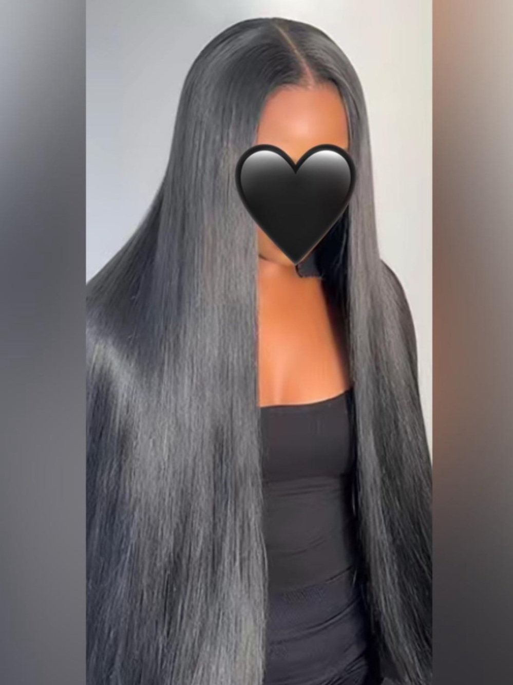38” Straight T-part Wig - Synthetic